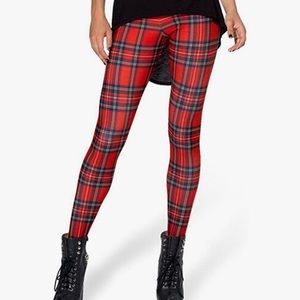 Red Tartan Leggings Size M